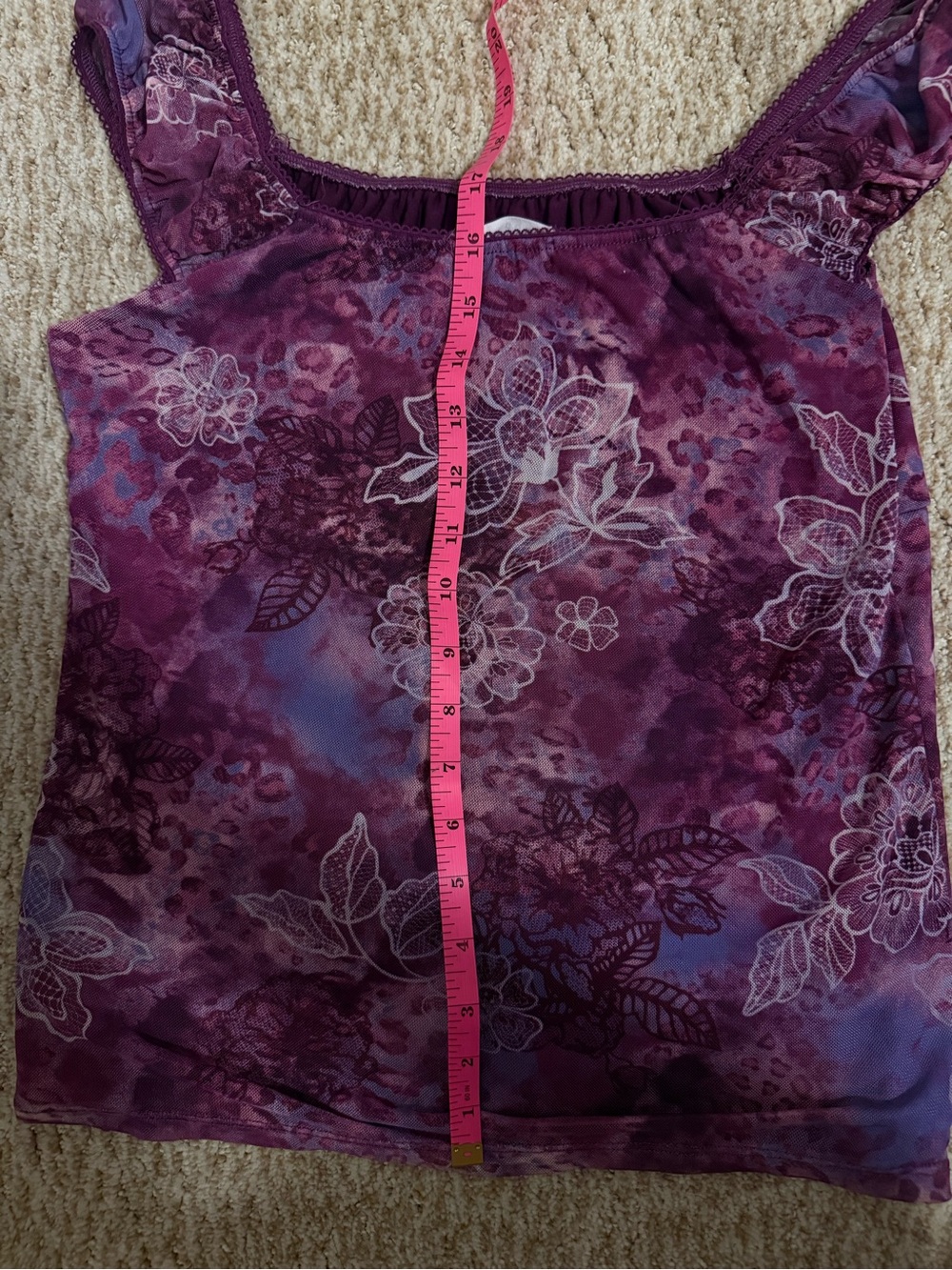 Purple Floral Top - Picture 4 of 5